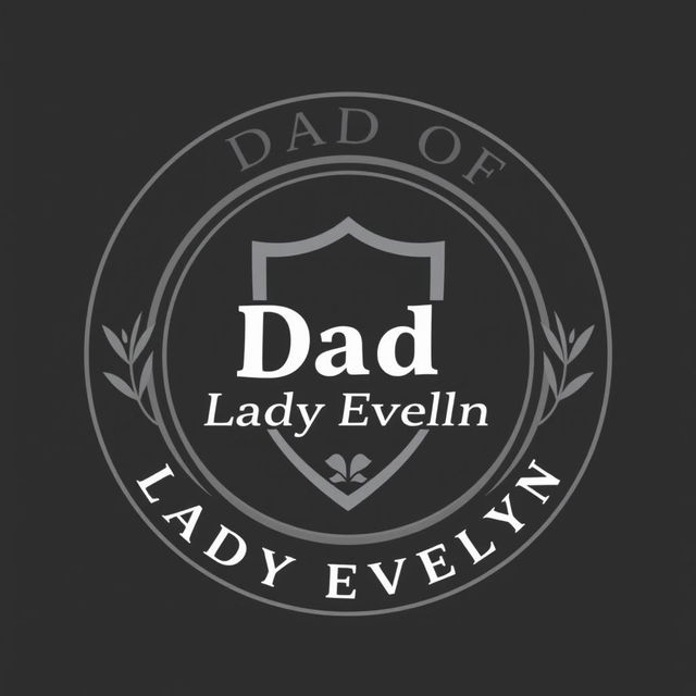 A masculine circle logo design for 'Dad of Lady Evelyn'