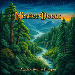 A beautifully designed book cover featuring a majestic fantasy landscape