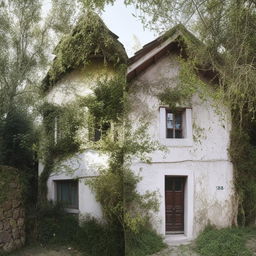 An old house with two floors