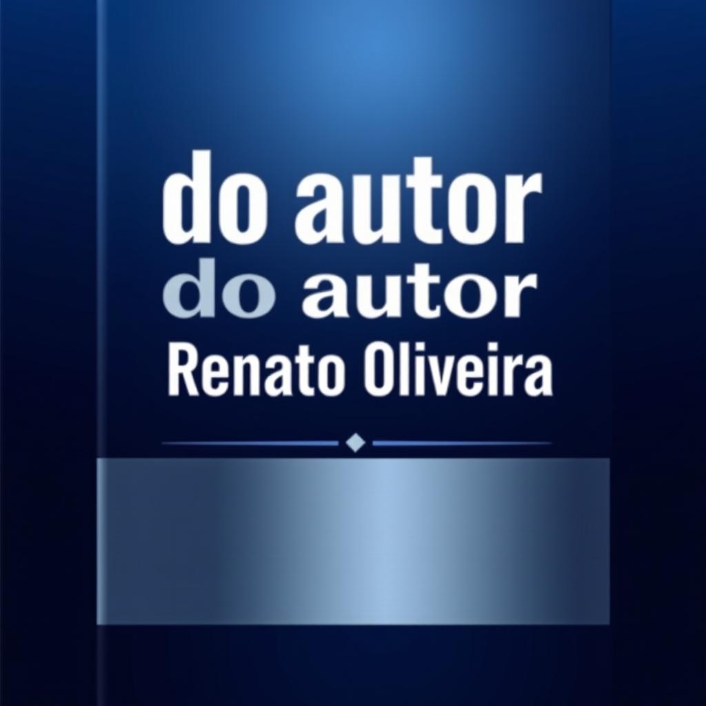 A professional and elegant book cover design for a business book titled 'Do autor Renato Oliveira'