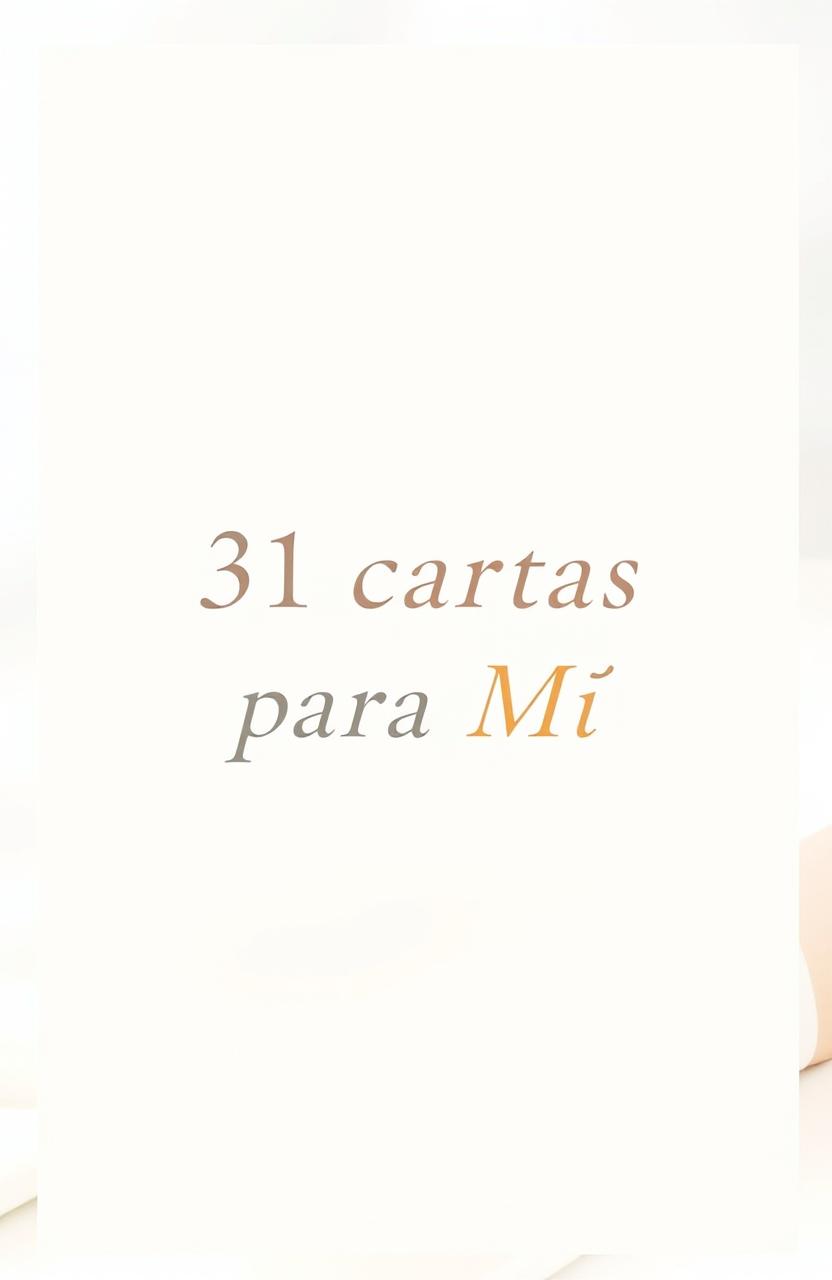 A minimalist and elegant book cover titled '31 Cartas Para Mí'