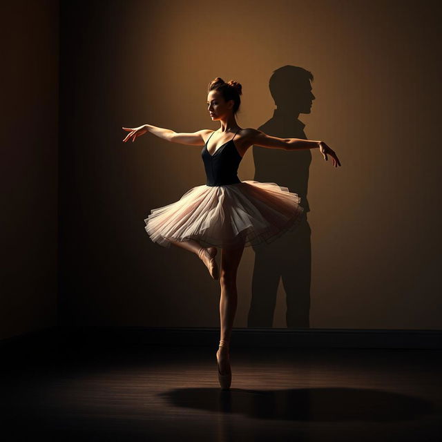 A poignant depiction of a ballerina performing a dance that embodies the themes of love and betrayal