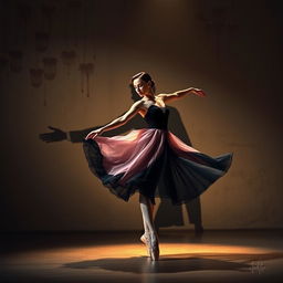 A poignant portrayal of a ballerina's dance embodying love and betrayal
