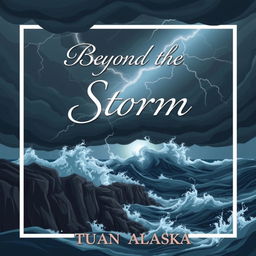 A dramatic book cover illustration featuring a powerful storm scene