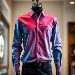 High-quality image of a long-sleeved shirt made from American cotton fabric