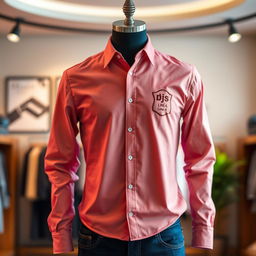 High-quality image of a long-sleeved shirt made from American cotton fabric