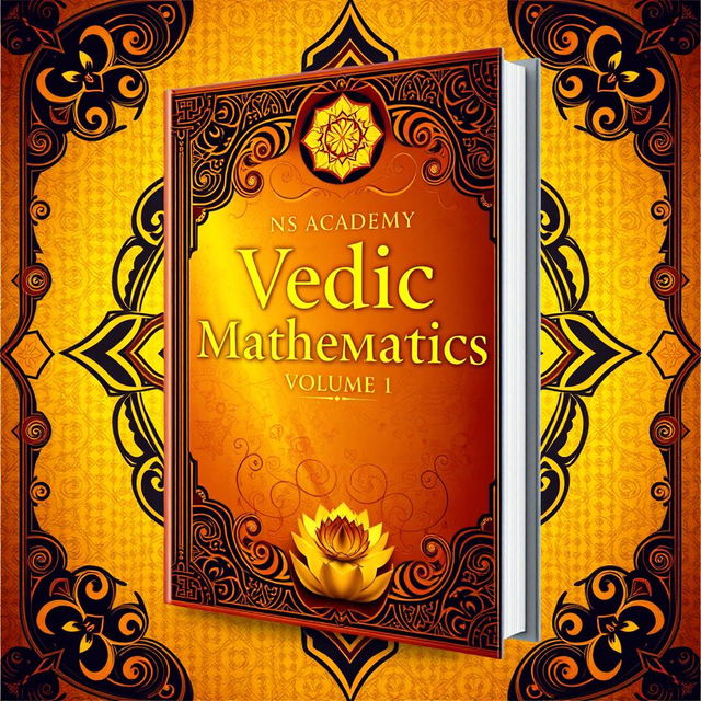 A visually appealing cover for 'Vedic Mathematics, Volume 1' by NS Academy