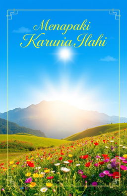 A book cover design for a title "Menapaki Karunia Ilahi"