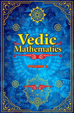 An intricately designed cover page for a book titled 'Vedic Mathematics, Volume -2' by NS Academy