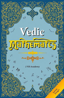 A beautifully designed cover for a book titled 'Vedic Mathematics Volume 2 - NS Academy'