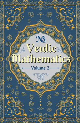 A beautifully designed cover for a book titled 'Vedic Mathematics Volume 2 - NS Academy'