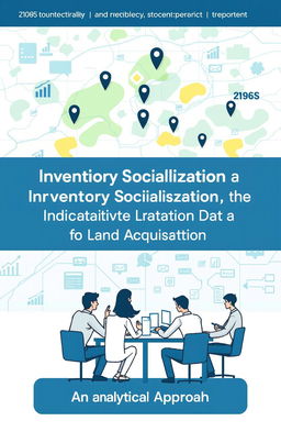 A comprehensive report cover design focused on 'Inventory Socialization of Indicative Location Data for Land Acquisition'