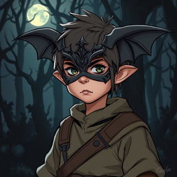 A captivating illustration of a halfling character with a stoic expression, exuding an air of quiet confidence and determination