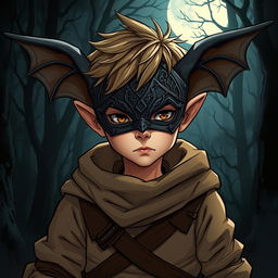 A captivating illustration of a halfling character with a stoic expression, exuding an air of quiet confidence and determination