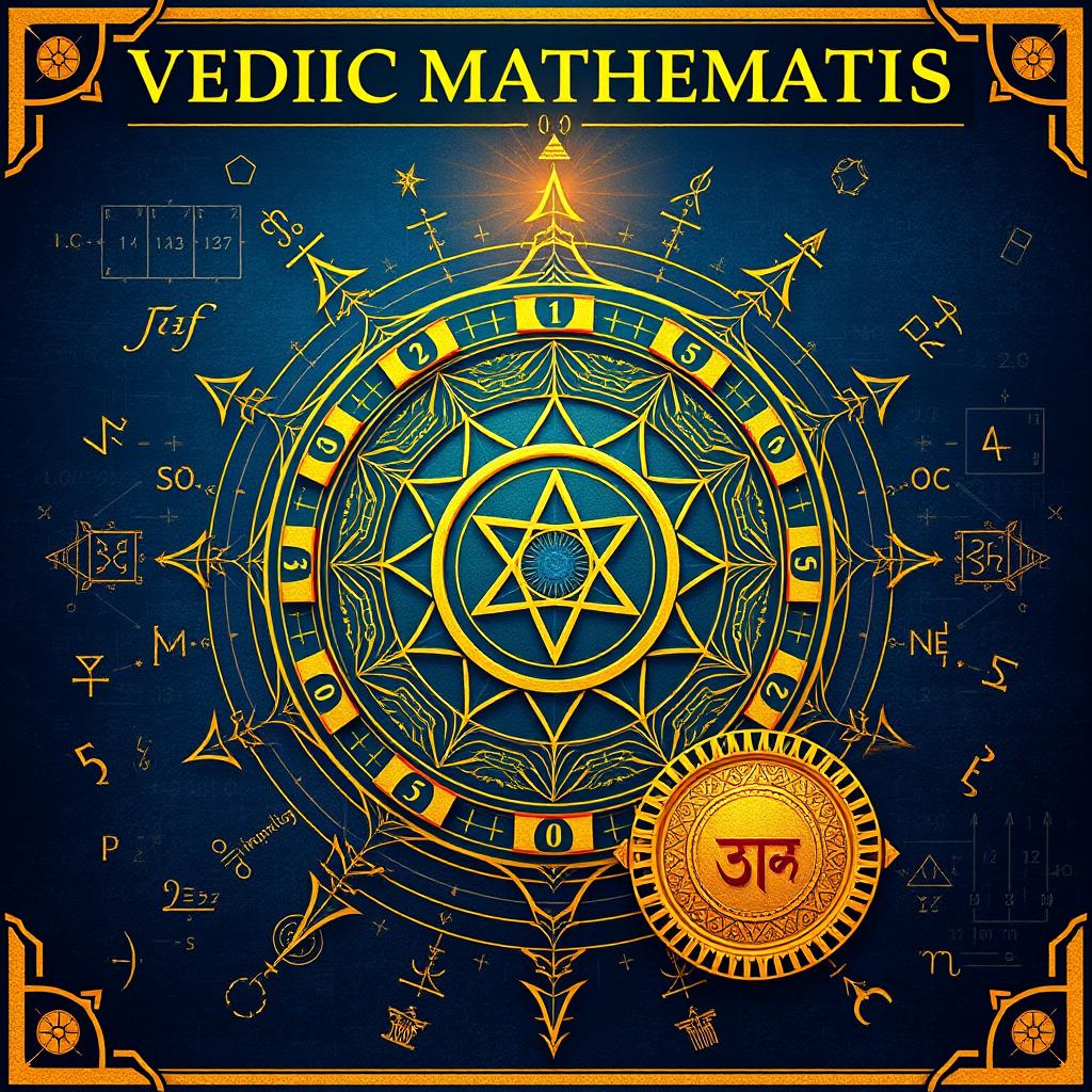 An artistic representation of Vedic Mathematics, Volume 2, NS Academy, illustrating key principles and techniques