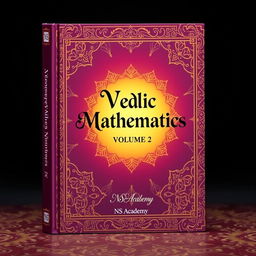 A captivating book cover for 'Vedic Mathematics, Volume 2' by NS Academy