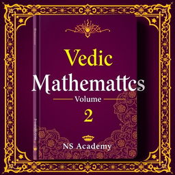 A captivating book cover for 'Vedic Mathematics, Volume 2' by NS Academy