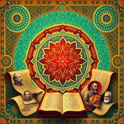 An artistic representation of Vedic Mathematics concepts, showcasing the essence of ancient Indian mathematical techniques