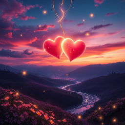 An enchanting portrayal of 'Connected Hearts: A Journey of Fate and Love'
