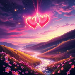 An enchanting portrayal of 'Connected Hearts: A Journey of Fate and Love'