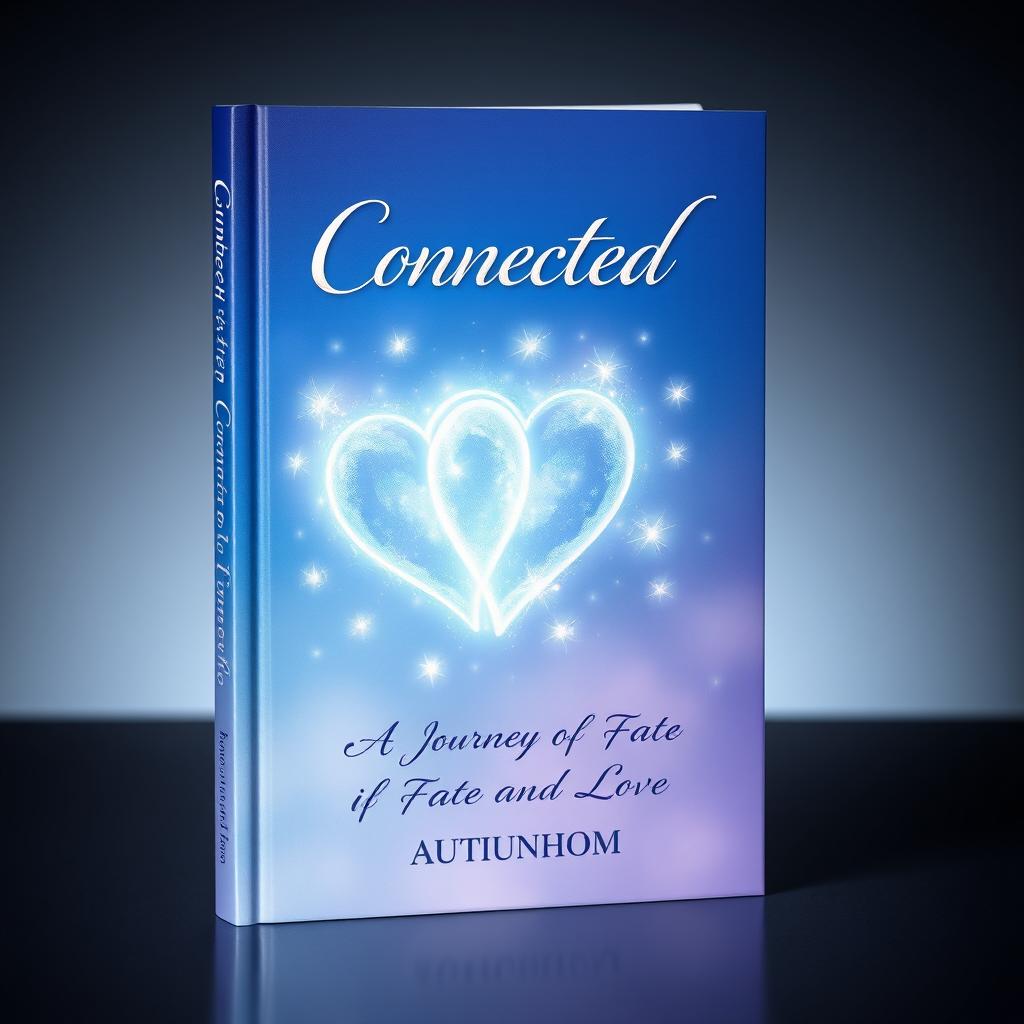 A captivating book cover design for 'Connected Hearts: A Journey of Fate and Love'