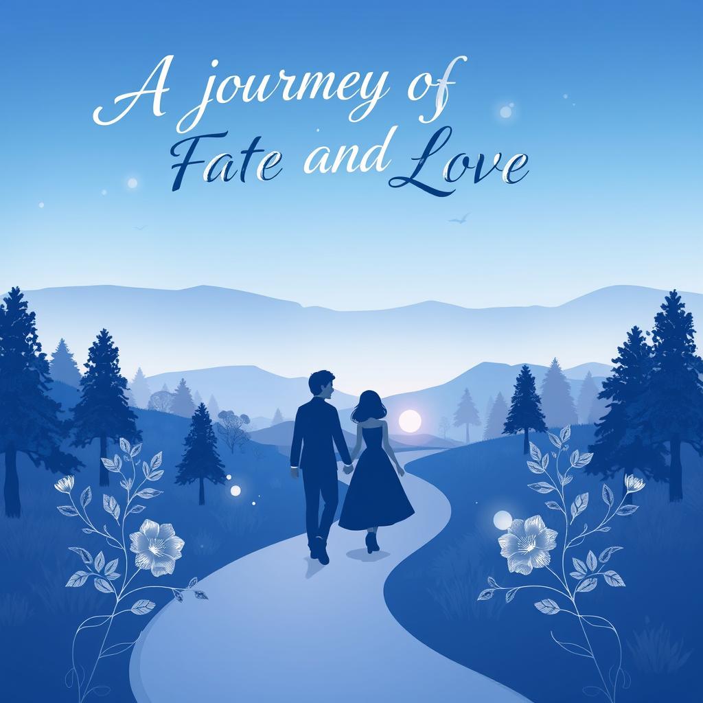 A stunning book cover design for 'A Journey of Fate and Love'