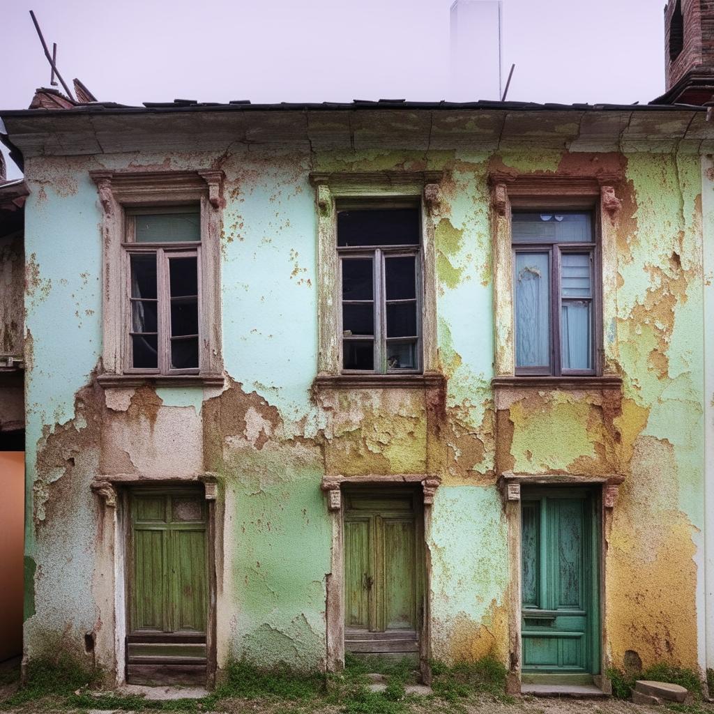 An old, time-worn building with a patina of age