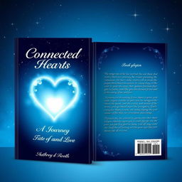 A beautifully designed front and back book cover for 'Connected Hearts: A Journey of Fate and Love'
