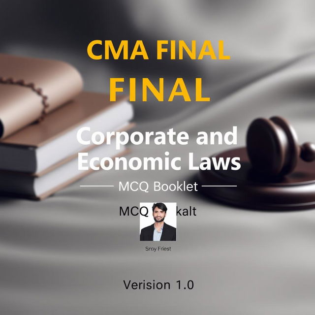 A clear and professional book cover design featuring 'CMA FINAL' at the top in bold and authoritative font