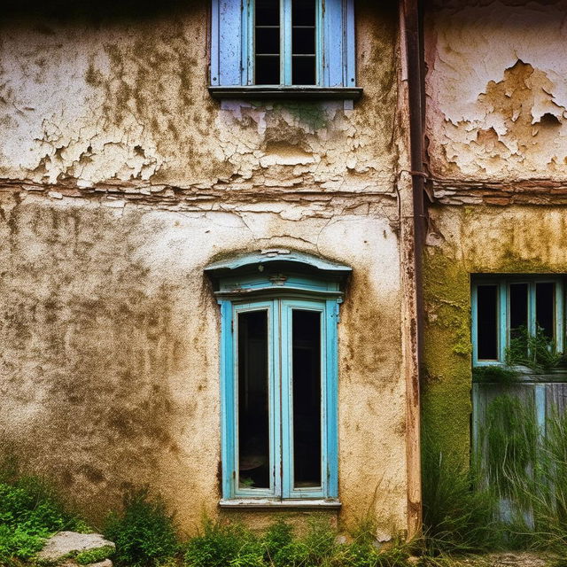 An old, time-worn building with a patina of age