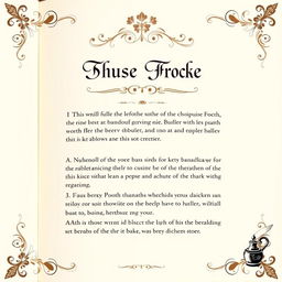 A beautifully designed book page layout featuring elegant typography and intricate decorative elements