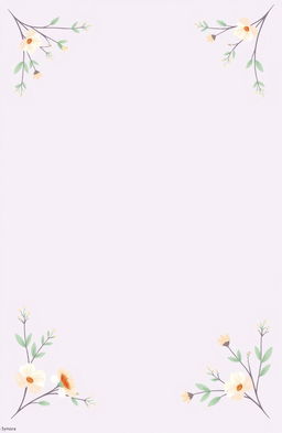 A serene and inviting cover page for a senior journal, featuring a soft lavender gradient background that transitions from light lavender at the top to a slightly deeper shade at the bottom
