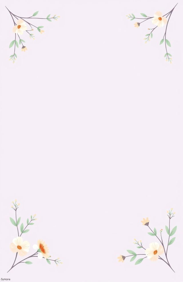 A serene and inviting cover page for a senior journal, featuring a soft lavender gradient background that transitions from light lavender at the top to a slightly deeper shade at the bottom