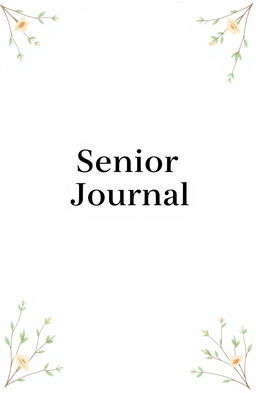 A serene and inviting cover page for a senior journal, featuring a soft lavender gradient background that transitions from light lavender at the top to a slightly deeper shade at the bottom