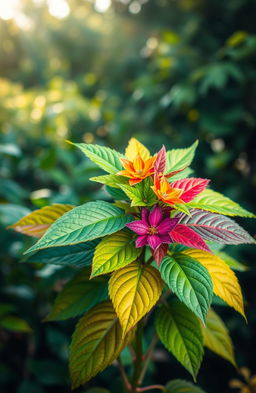 A vibrant, lush plant featuring diverse leaves, symbolizing the cure for all diseases