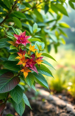 A vibrant, lush plant featuring diverse leaves, symbolizing the cure for all diseases