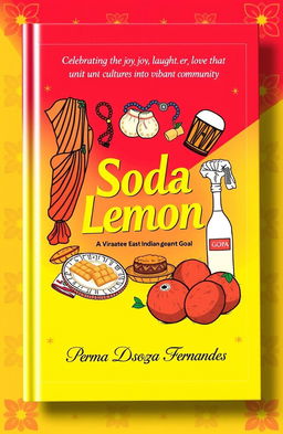 A vibrant book cover celebrating the East Indian Catholic community, showcasing elements of Vasai and Goa