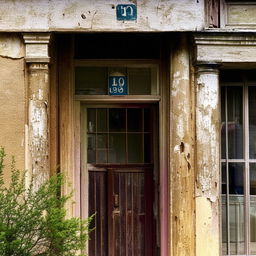 An old, time-worn building with a patina of age