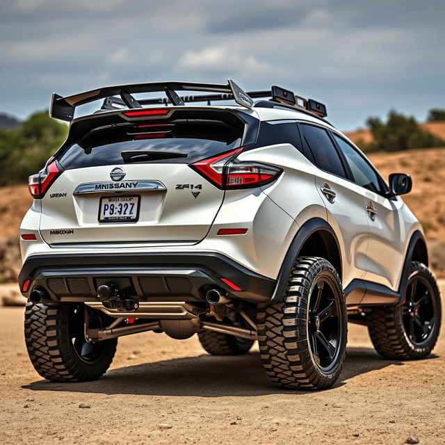 A Nissan Murano Z51, showcasing a sport tuning style inspired by Rocket Bunny