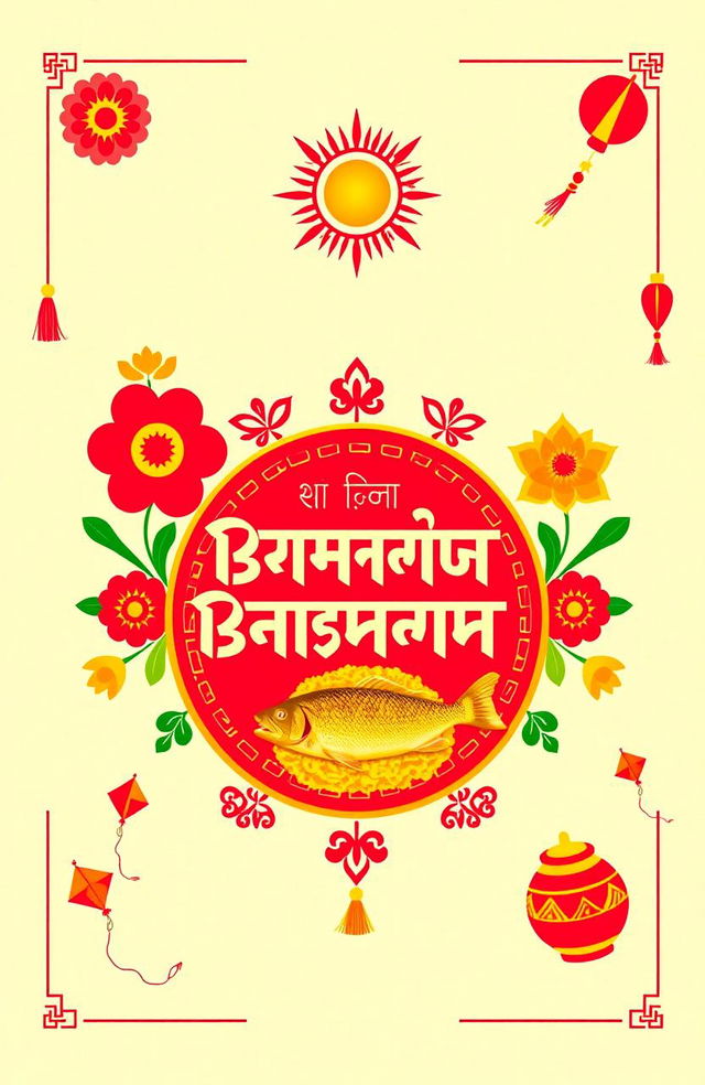 A beautifully designed front page for an assignment celebrating Bangla New Year