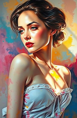 A stunning portrait of a woman, elegantly posed, illustrating the beauty and depth of the female form