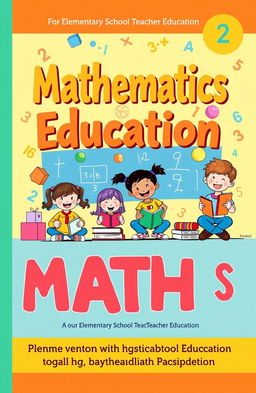 A vibrant and engaging cover for a Mathematics Education textbook intended for Elementary School Teacher Education students