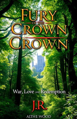 A stunning book cover for 'Fury of the Crown' with the subtitle 'War, Love and Redemption'