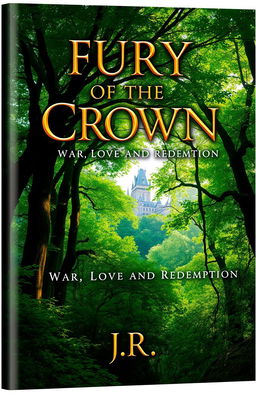 A stunning book cover for 'Fury of the Crown' with the subtitle 'War, Love and Redemption'