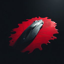 A dramatic scene featuring a sleek, futuristic spaceship floating in the vast emptiness of outer space
