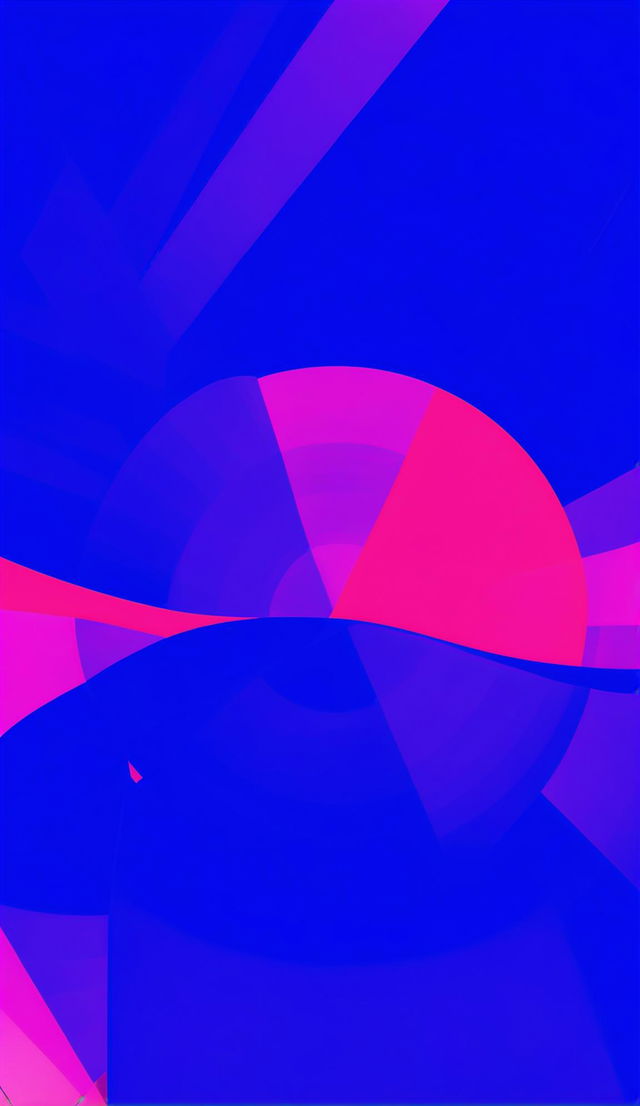 Abstract phone background with vibrant colors and geometric shapes centered around an ethereal glowing form.