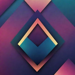 Abstract phone wallpaper featuring a balance of bold, eye-catching color gradients and intricate geometric patterns that draws the eye towards the centre