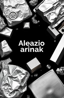 A visually striking image featuring the title "Aleazio arinak" in a bold, modern font at the center