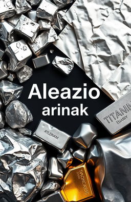 A visually striking image featuring the title "Aleazio arinak" in a bold, modern font at the center
