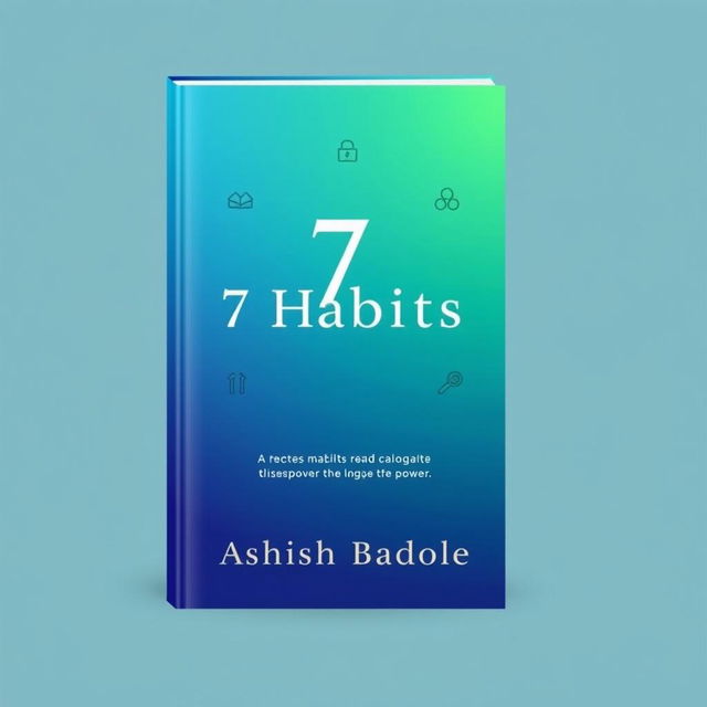 A visually impactful book cover featuring the title '7 Habits' in bold, clear typography at the center